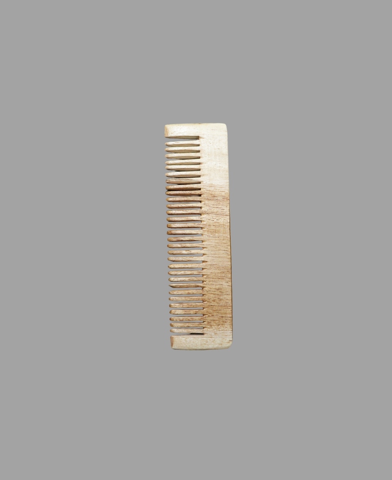 Shuddhikrit Neem Comb | 100% Pure Neem Wood for Men & Women – small